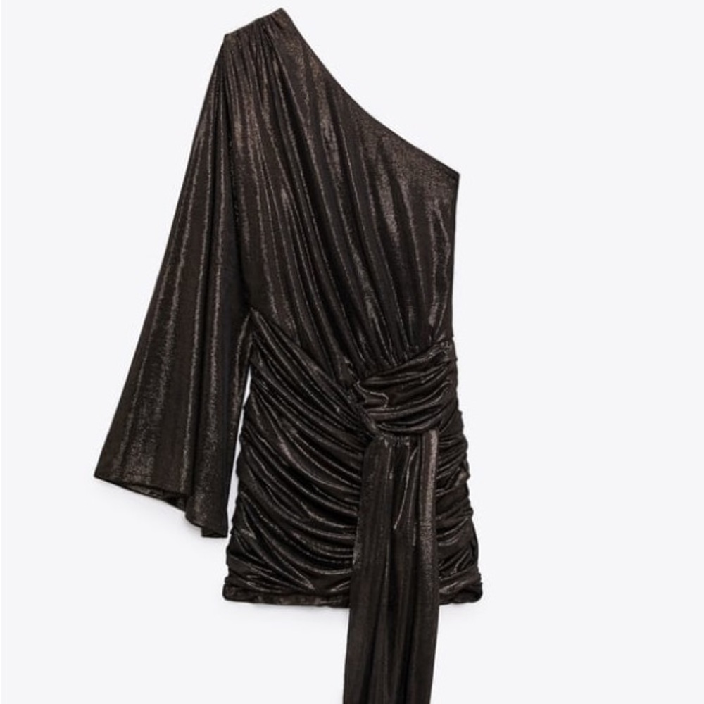 Zara Shiny Asymmetric Dress size small